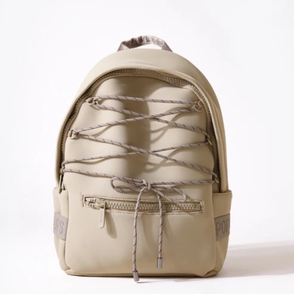 NWT Anthropologie Pops Ups Brand Taupe Everyday Backpack - Picture 9 of 10